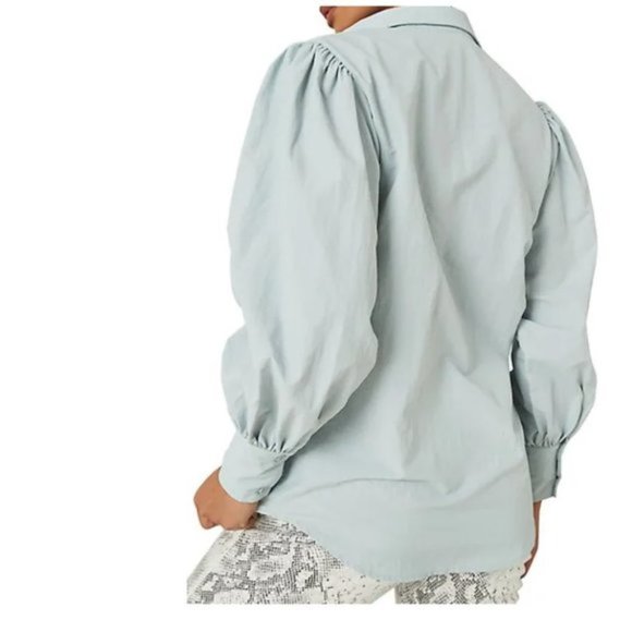 Missguided + Puffed-Sleeve Cotton Shirt - Picture 2 of 8